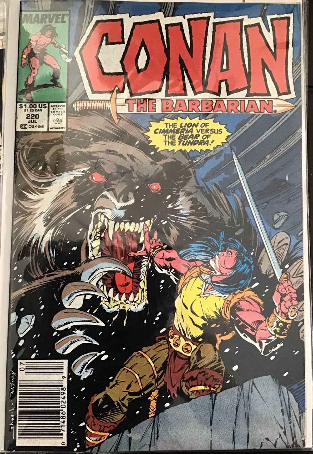 Conan the Barbarian - Marvel (220 - Jul 1989) comic book collectible [Barcode 071486024989] - Main Image 3