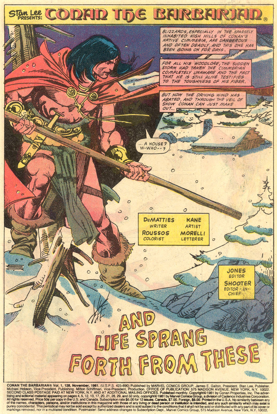 Conan The Barbarian - Marvel Comics (128 - Nov 1981) comic book collectible [Barcode 071486028635] - Main Image 4