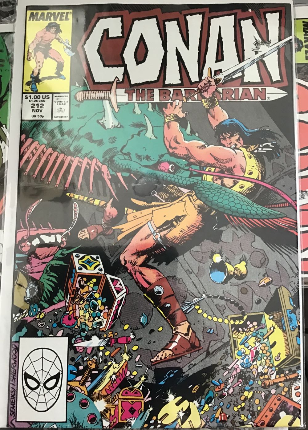 Conan The Barbarian - Marvel (212 - Nov 1988) comic book collectible [Barcode 071486024989] - Main Image 3