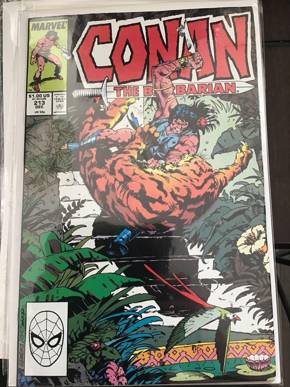 Conan the Barbarian - Marvel (213 - Dec 1988) comic book collectible [Barcode 071486024989] - Main Image 3