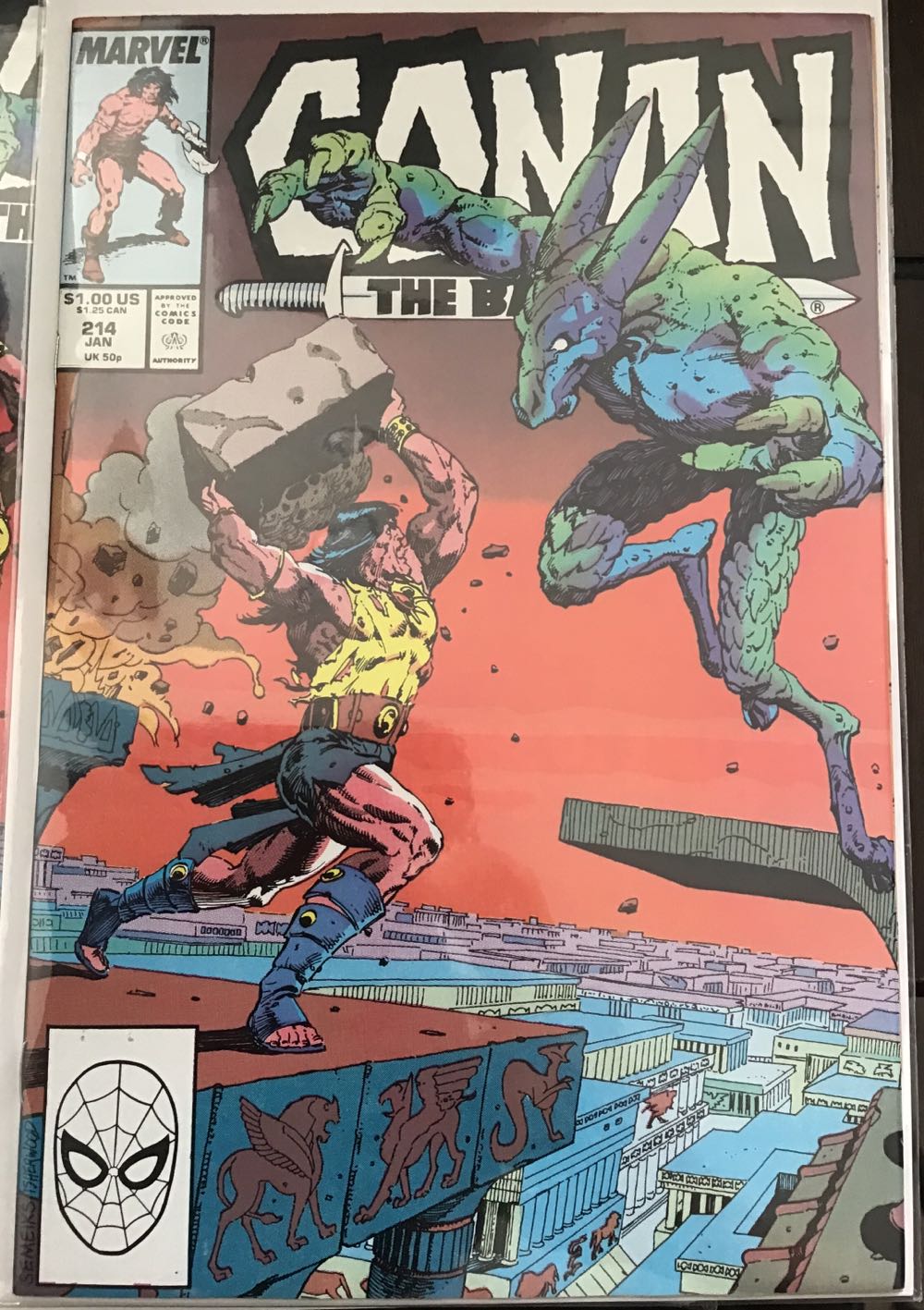 Conan The Barbarian - Marvel Comics Group (214 - Jan 1989) comic book collectible [Barcode 071486024989] - Main Image 3