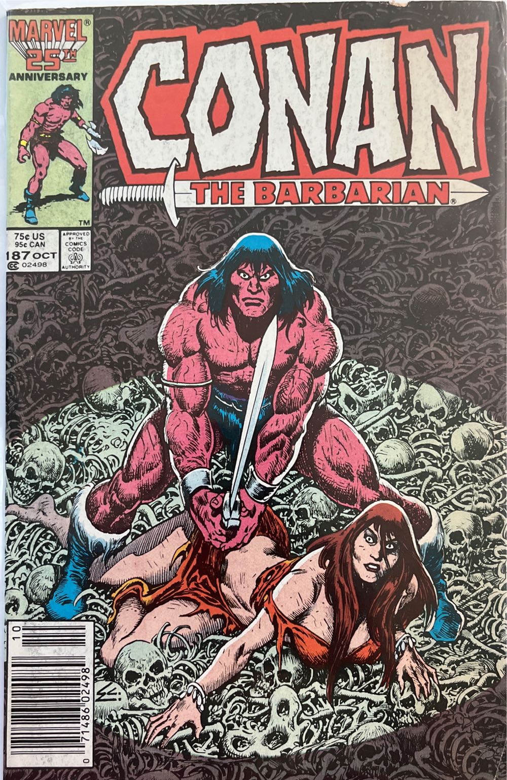Conan The Barbarian Vol. 1 - Marvel Comics Group (187 - Oct 1986) comic book collectible [Barcode 071486028635] - Main Image 3