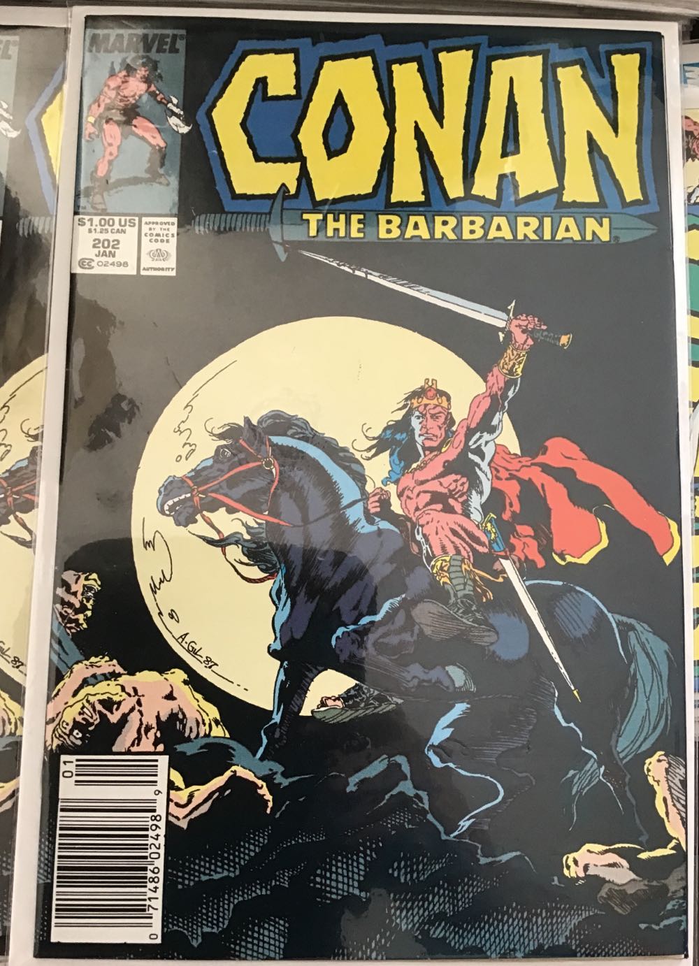 Conan The Barbarian - Marvel Comics (202 - Jan 1988) comic book collectible [Barcode 071486028635] - Main Image 3