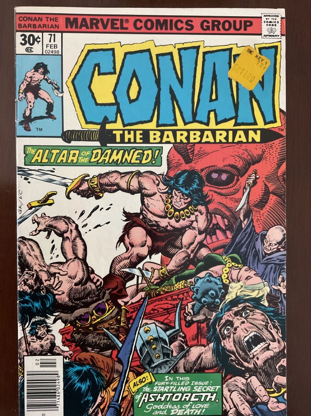 Conan The Barbarian - Marvel Comics (71 - Feb 1977) comic book collectible [Barcode 071486024989] - Main Image 2