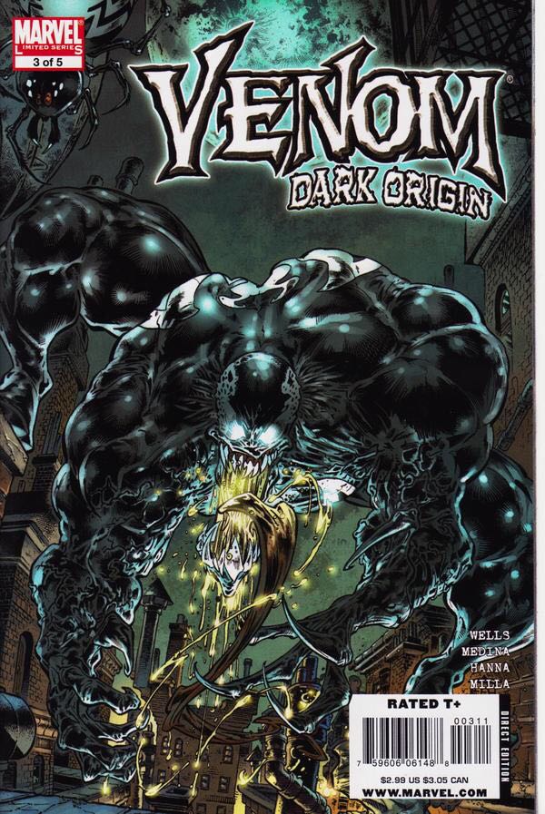 Venom Dark Origin  (3 - 12/2008) comic book collectible [Barcode 009281032533] - Main Image 1