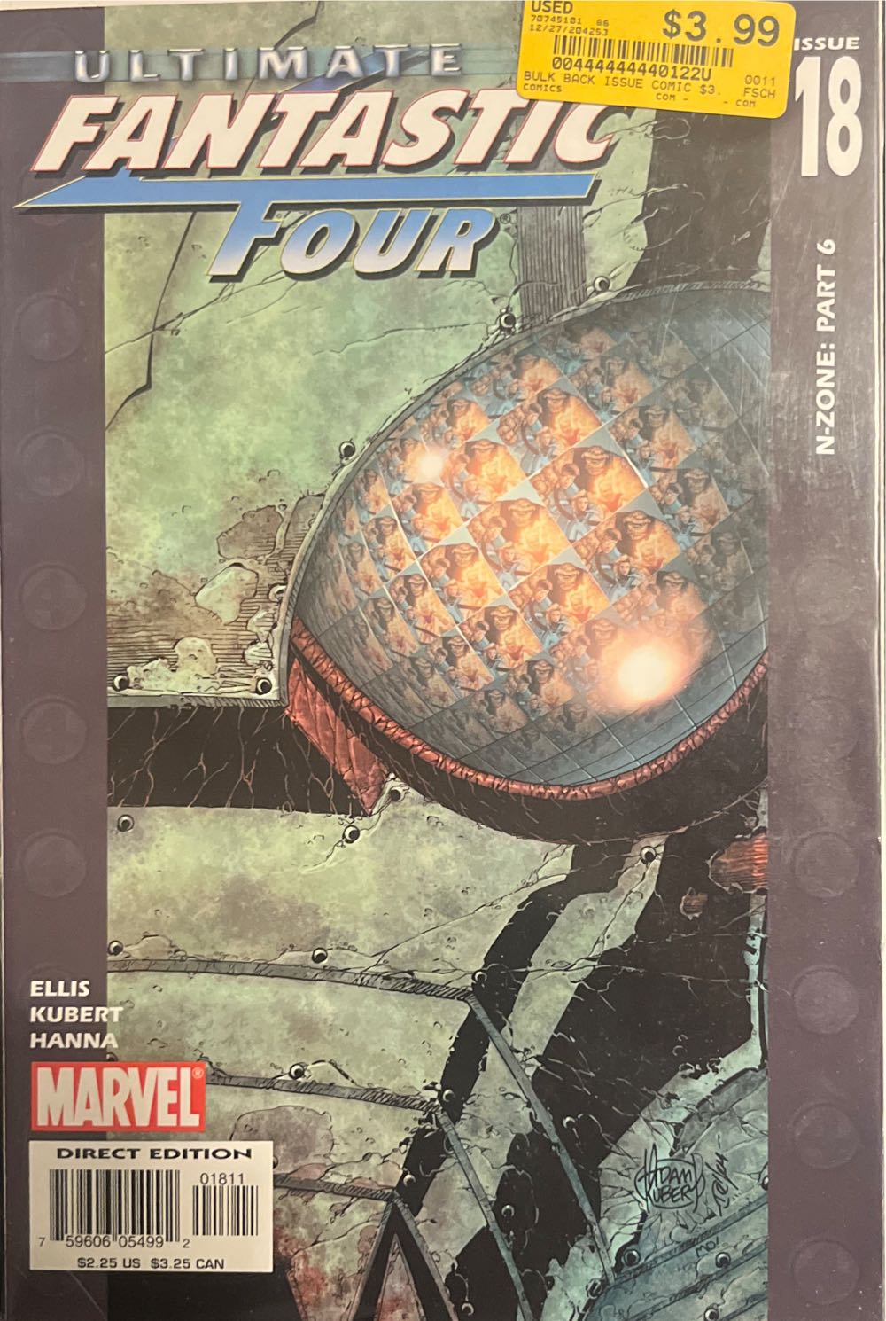 Ultimate Fantastic Four #18 - Marvel Comics (18 - Jun 2005) comic book collectible [Barcode 75960605499201811] - Main Image 2