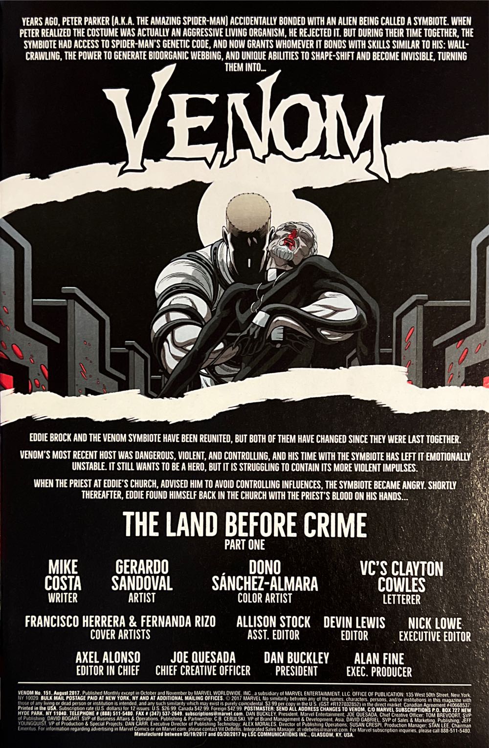 Venom (Vol. 3) - Marvel Comics (151 - Aug 2017) comic book collectible [Barcode 75960608626915111] - Main Image 3