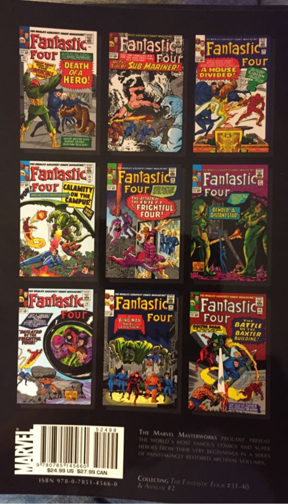 Marvel Masterworks: Fantastic Four  (4) comic book collectible [Barcode 9780760737958] - Main Image 2