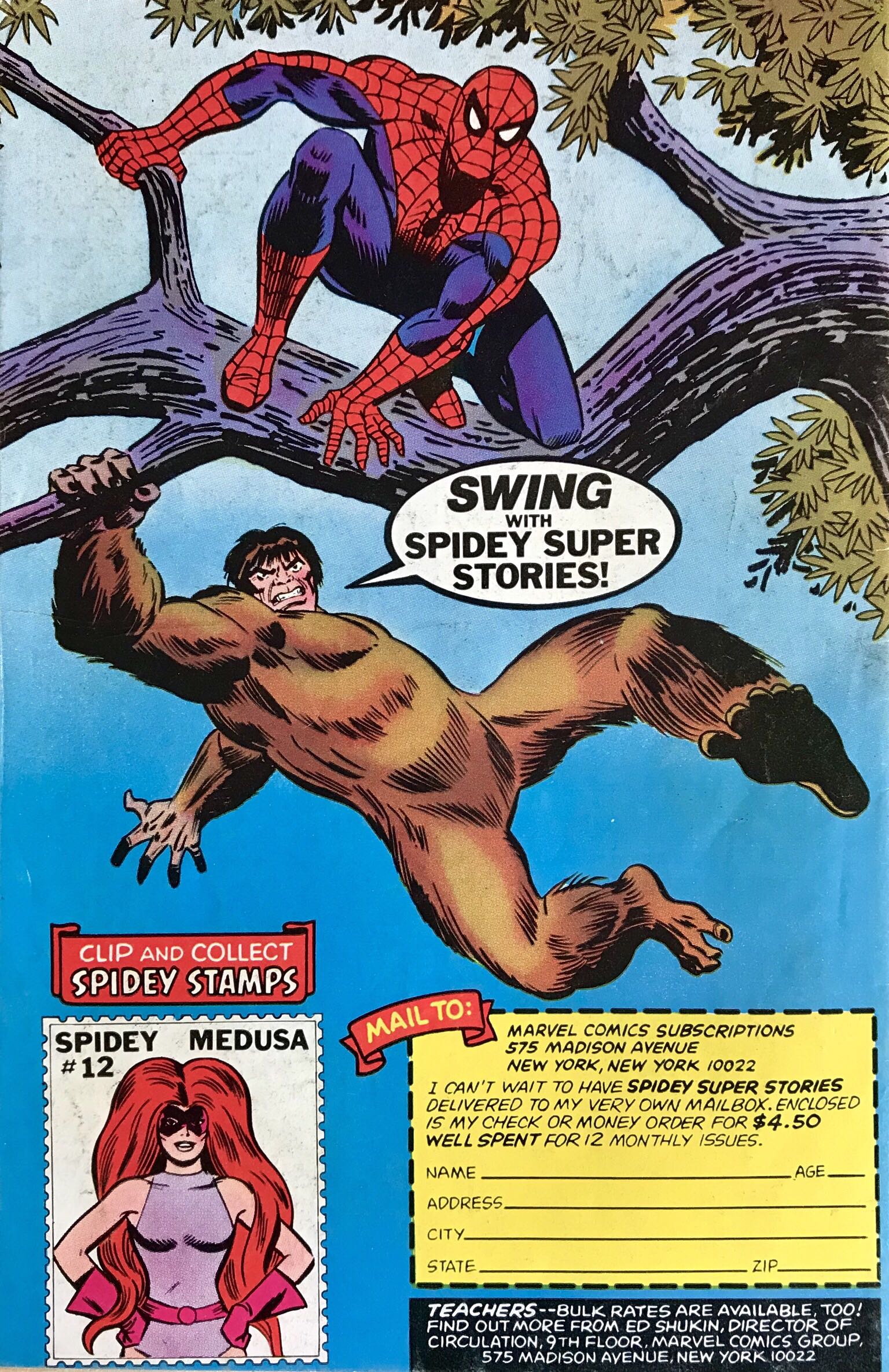 Spidey Super Stories - Marvel Comics And Electric Company (28 - Nov 1977) comic book collectible [Barcode 071486029311] - Main Image 2