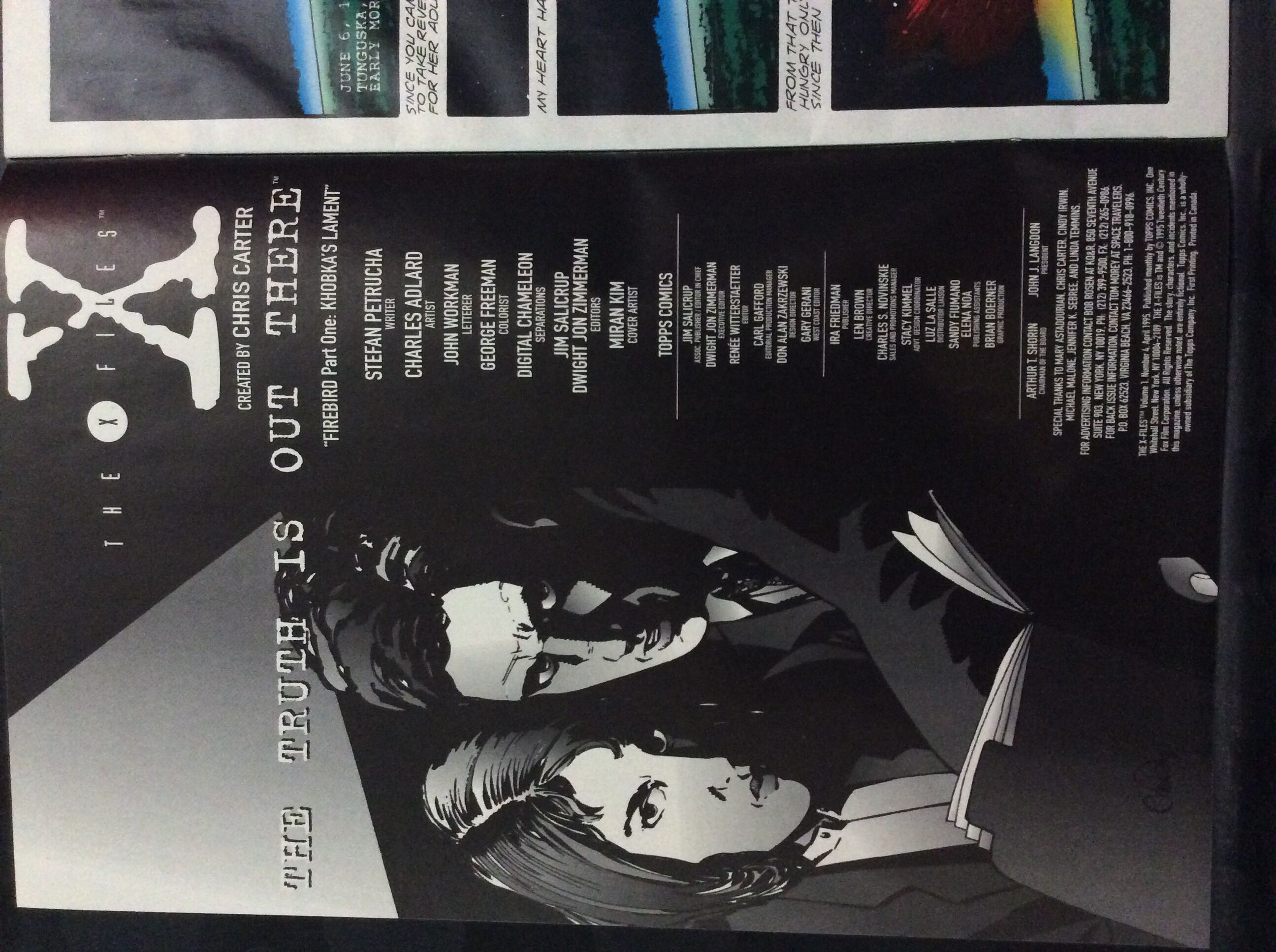 X-Files - Topps Comics (4 - Apr 1995) comic book collectible [Barcode 071896474473] - Main Image 2