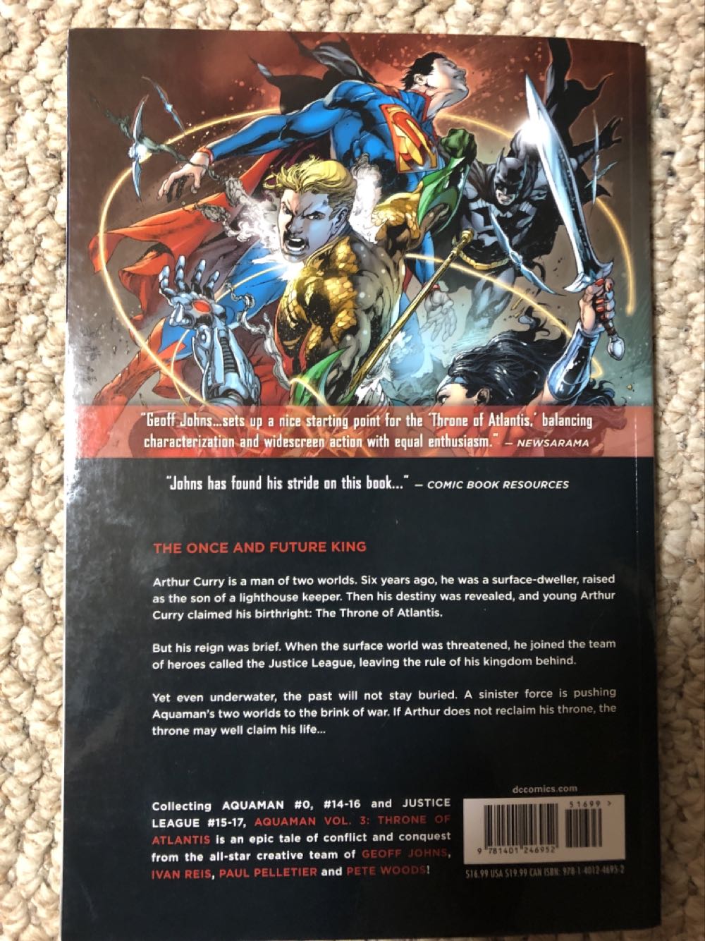 Aquaman Vol. 3: Throne Of Atlantis - DC Comics (14-16 - Sep 2012) comic book collectible [Barcode 9781401246952] - Main Image 2