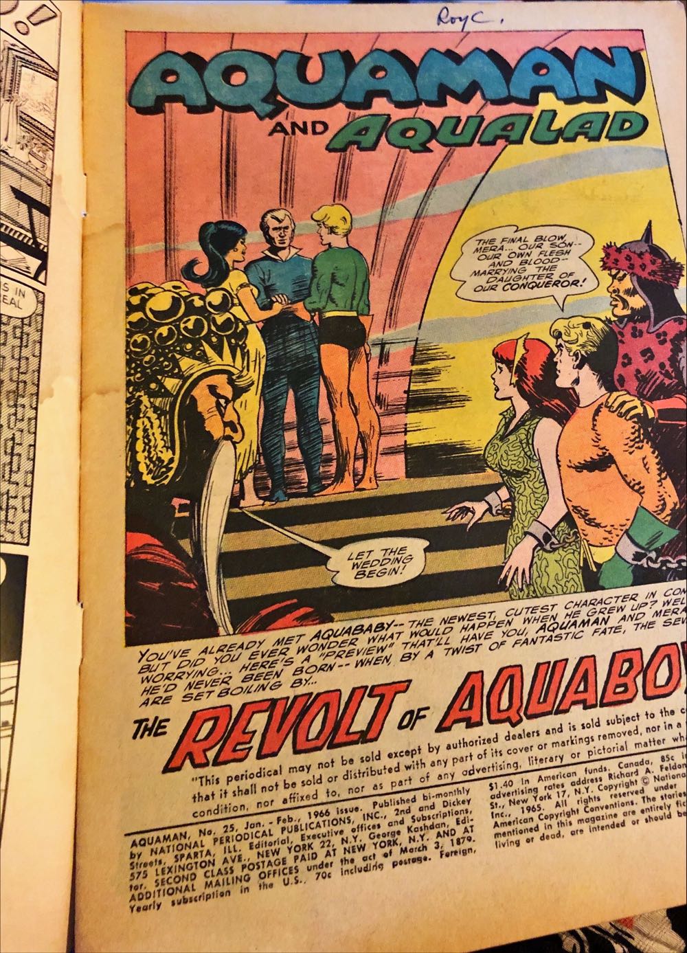 Aquaman - DC Comics (25 - Feb 1966) comic book collectible - Main Image 3