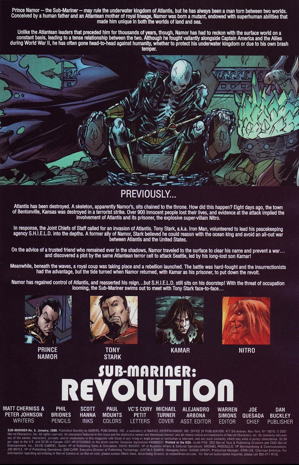 Sub-Mariner Vol. 2 - Marvel Comics (6 - Jan 2008) comic book collectible - Main Image 2