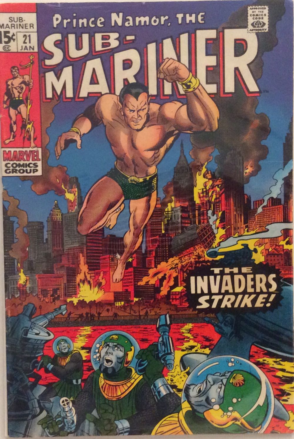 Sub-Mariner - Marvel Comics Group (21 - Jan 1970) comic book collectible [Barcode 75960606022100111] - Main Image 2