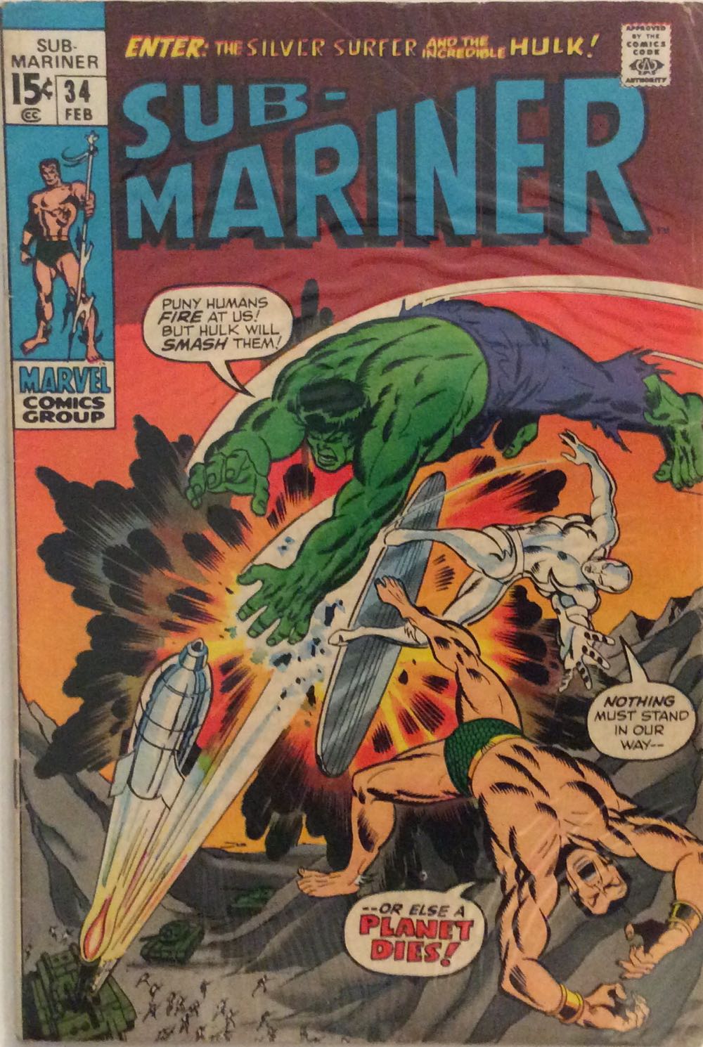 Sub-Mariner - Marvel Comics Group (34 - Feb 1971) comic book collectible - Main Image 2