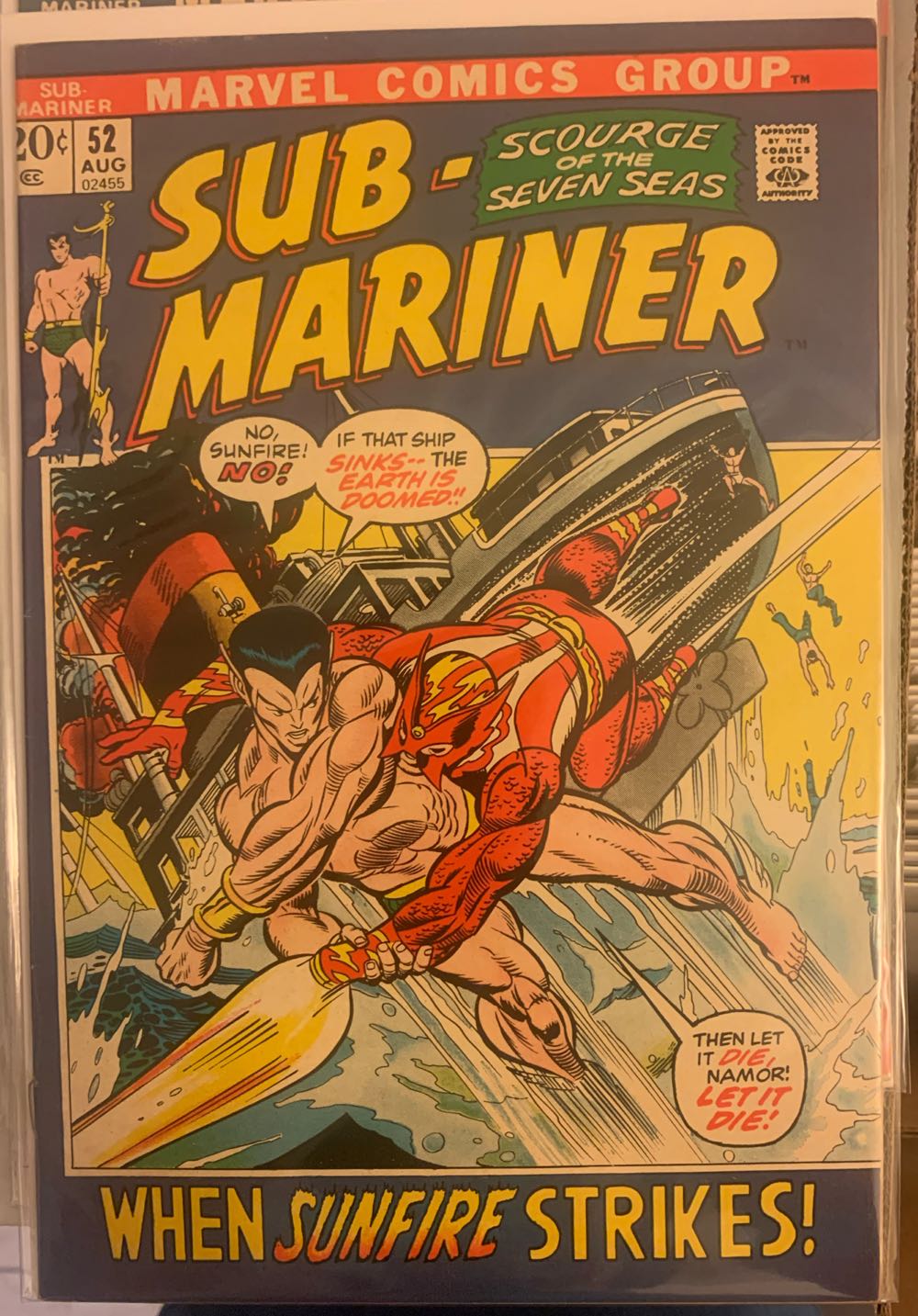 Sub-Mariner - Marvel Comics Group (52 - Aug 1972) comic book collectible - Main Image 3