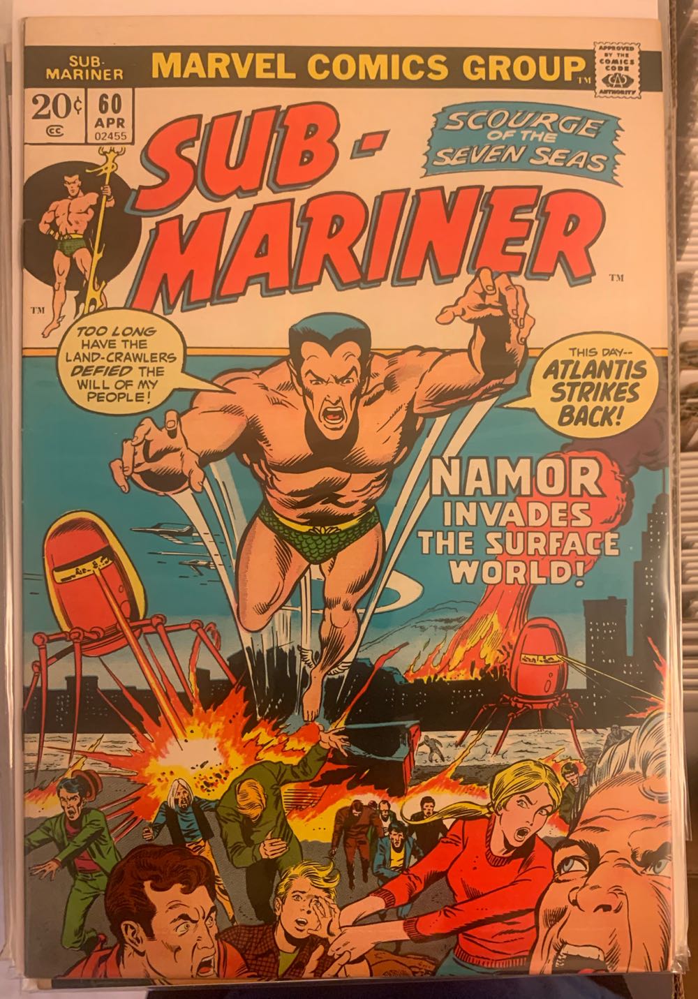 Sub-Mariner - Marvel Comics (60 - Apr 1973) comic book collectible [Barcode 75960606022100111] - Main Image 2