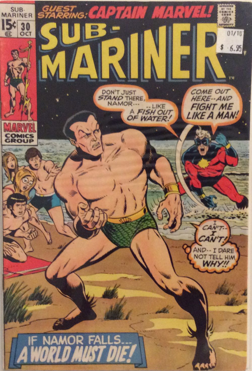 Sub-Mariner (1968 Series) - Marvel Comics (30 - Oct 1970) comic book collectible [Barcode 75960606022100111] - Main Image 2