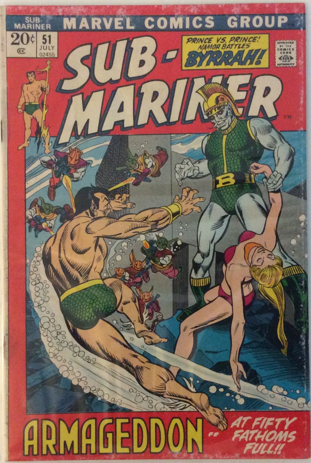 Sub-Mariner - Marvel Comics (51 - Jul 1972) comic book collectible [Barcode 75960606022100111] - Main Image 2