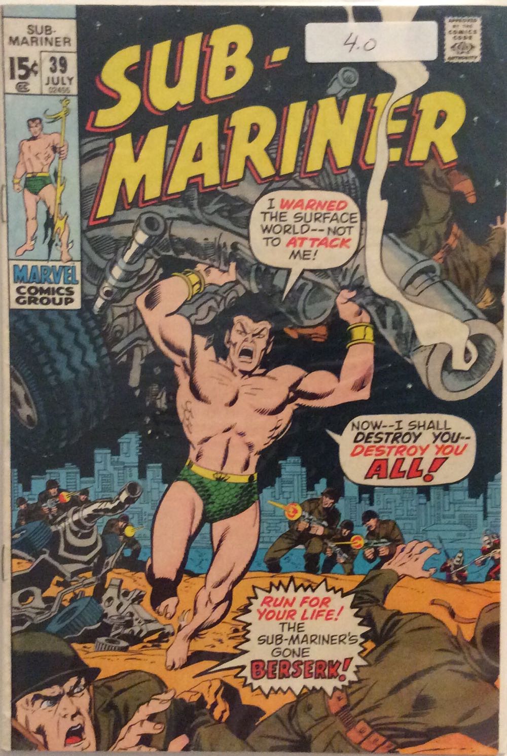Sub-Mariner V2, The - Marvel Comics (39 - Jul 1971) comic book collectible [Barcode 75960606022100111] - Main Image 2