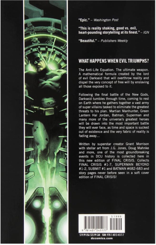 Final Crisis - DC Comics (17) comic book collectible [Barcode 9781401245177] - Main Image 2