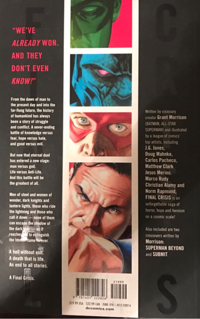 Final Crisis - DC Comics (Oct 2009) comic book collectible [Barcode 978140122282651999] - Main Image 2