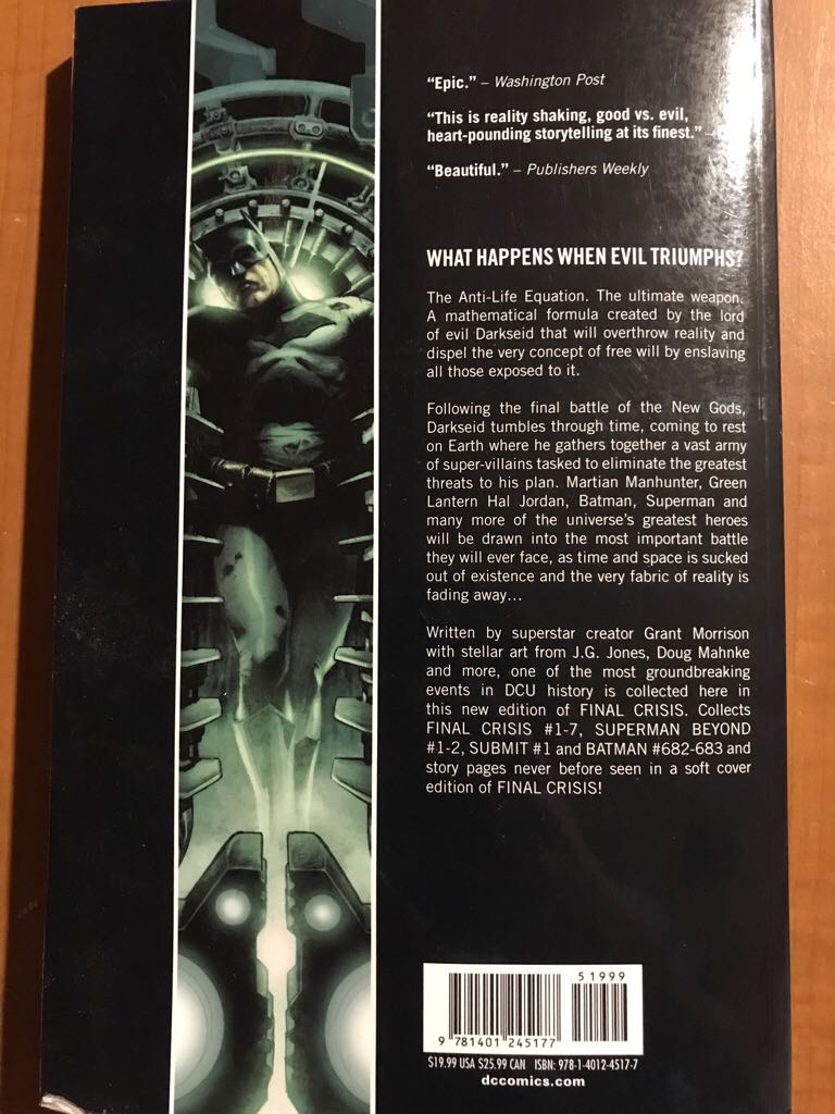 DC Final Crisis - DC Comics (1 - Sep 2014) comic book collectible [Barcode 978140124517751999] - Main Image 2