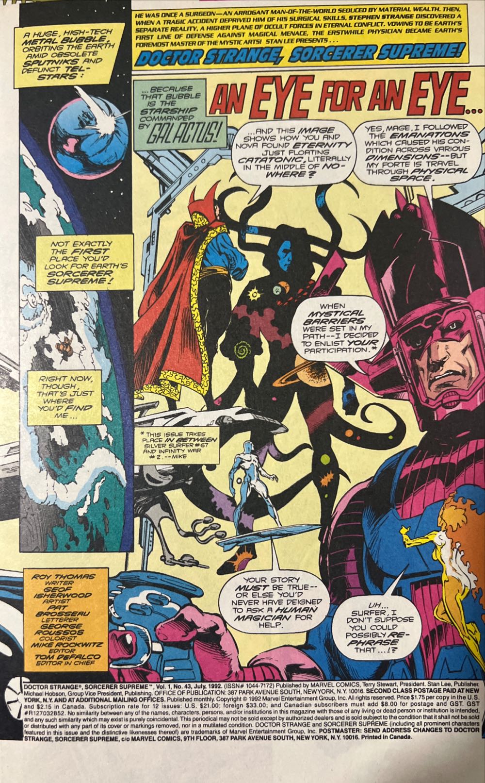 Doctor Strange Sorcerer Supreme #43 - Marvel Comics (43 - 07/1992) comic book collectible [Barcode 024885210248] - Main Image 2