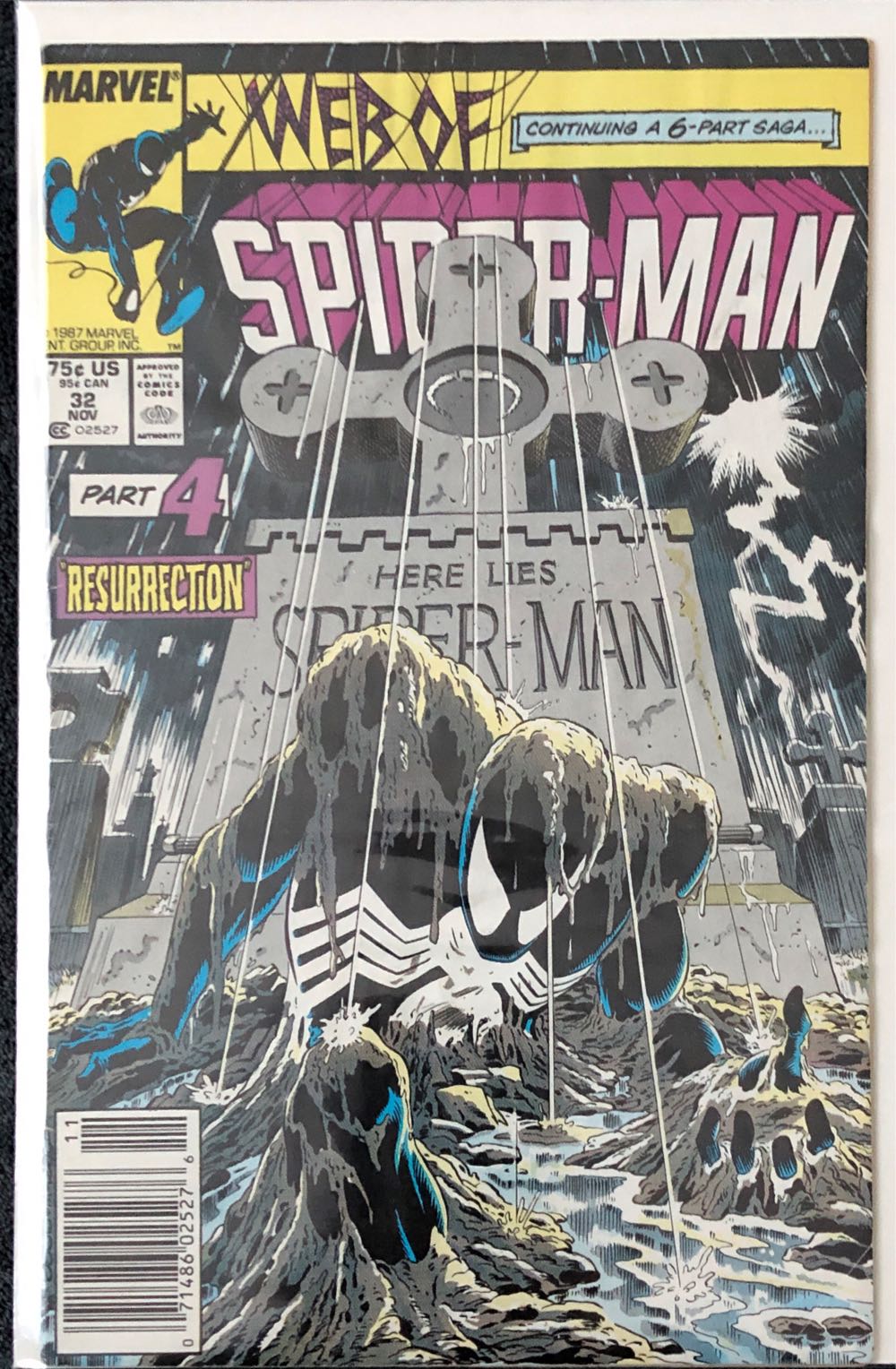 Web Of Spider-man - Marvel Comics (32 - Nov 1987) comic book collectible [Barcode 071486025270] - Main Image 2