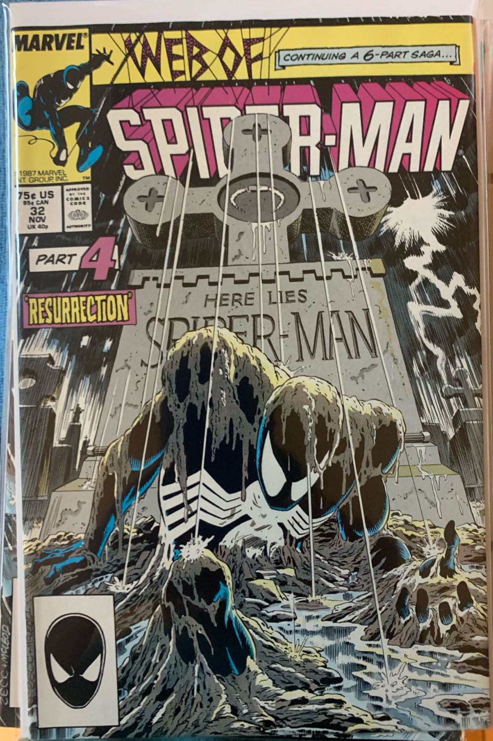 Web Of Spider-man - Marvel Comics (32 - Nov 1987) comic book collectible [Barcode 071486025270] - Main Image 3