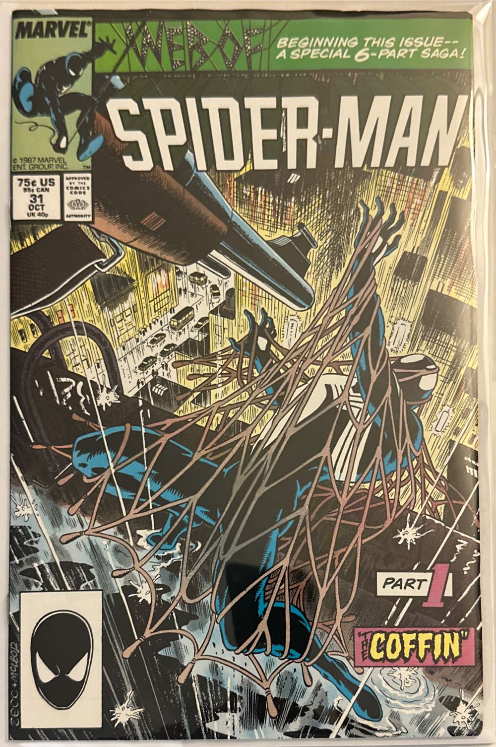 Web Of Spider-man - Marvel (31 - Oct 1987) comic book collectible [Barcode 321654987] - Main Image 2