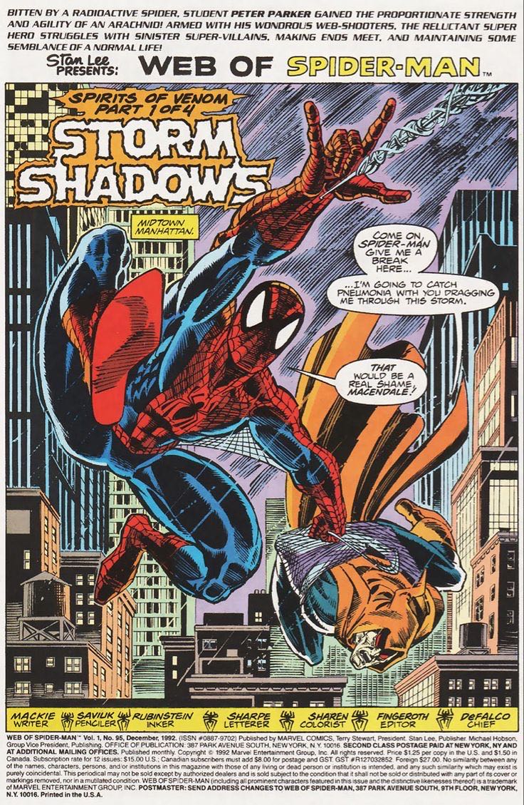 Web of Spider-Man (Vol 1 | 1985) - Marvel (95 - Dec 1992) comic book collectible [Barcode 009281025276] - Main Image 4
