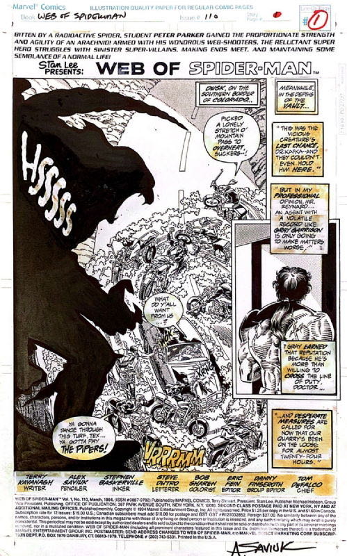 Web Of Spider-man - Marvel Comics (110 - Mar 1994) comic book collectible [Barcode 759606025275] - Main Image 3