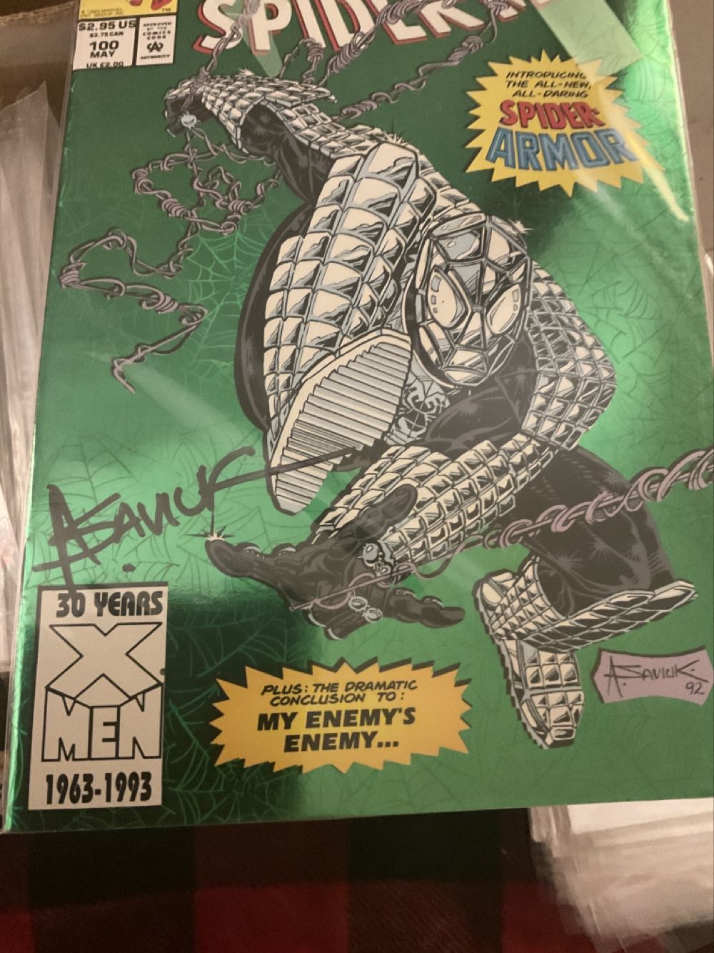 Web Of Spider-Man Signed By Alex Saviuk - Marvel Comics (100 - May 1993) comic book collectible - Main Image 2