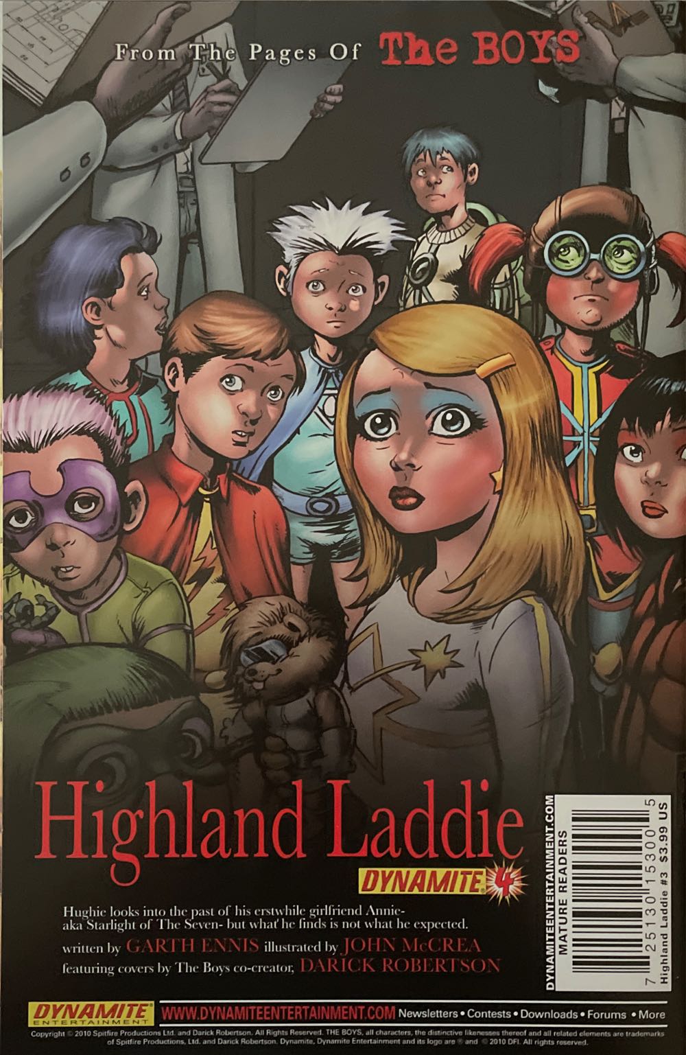 Boys Highland Laddie - Dynamite (3 - Oct 2010) comic book collectible [Barcode 725130153005] - Main Image 2