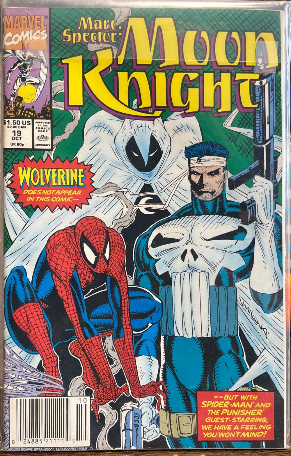 Marc Spector: Moon Knight - Marvel Comics (19 - Oct 1990) comic book collectible [Barcode 024885211115] - Main Image 2
