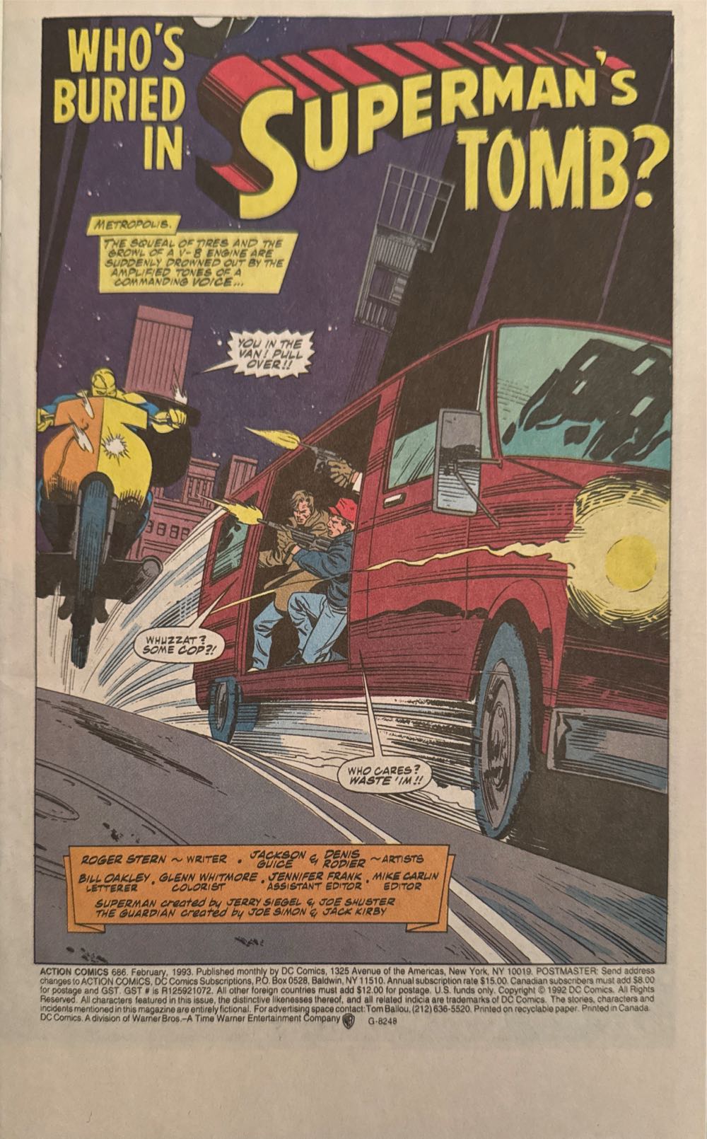 Supergirl In Action Comics - DC Comics (686 - Feb 1993) comic book collectible [Barcode 761941200019] - Main Image 3