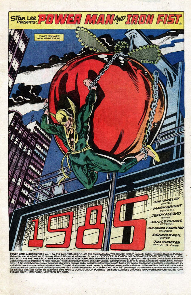 Power Man And Iron Fist - Marvel Comics (116 - Apr 1985) comic book collectible [Barcode 071486021490] - Main Image 2