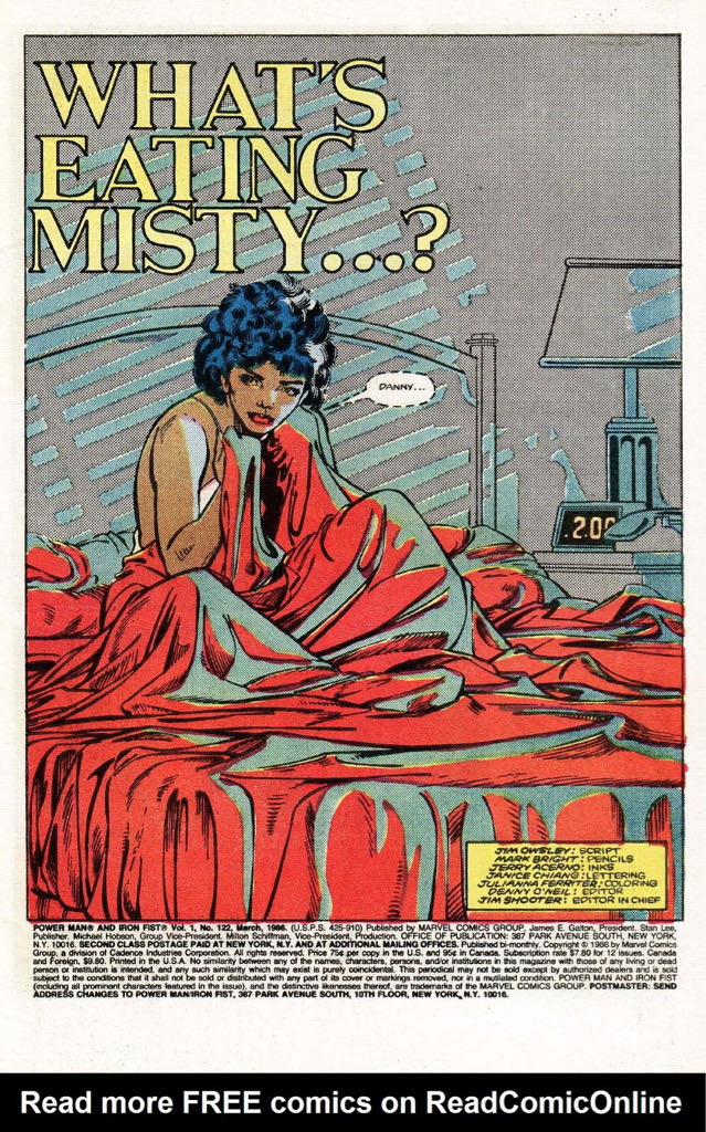 Luke Cage, Power Man And Iron Fist - Marvel Comics (122 - Mar 1986) comic book collectible [Barcode 759606074198] - Main Image 2