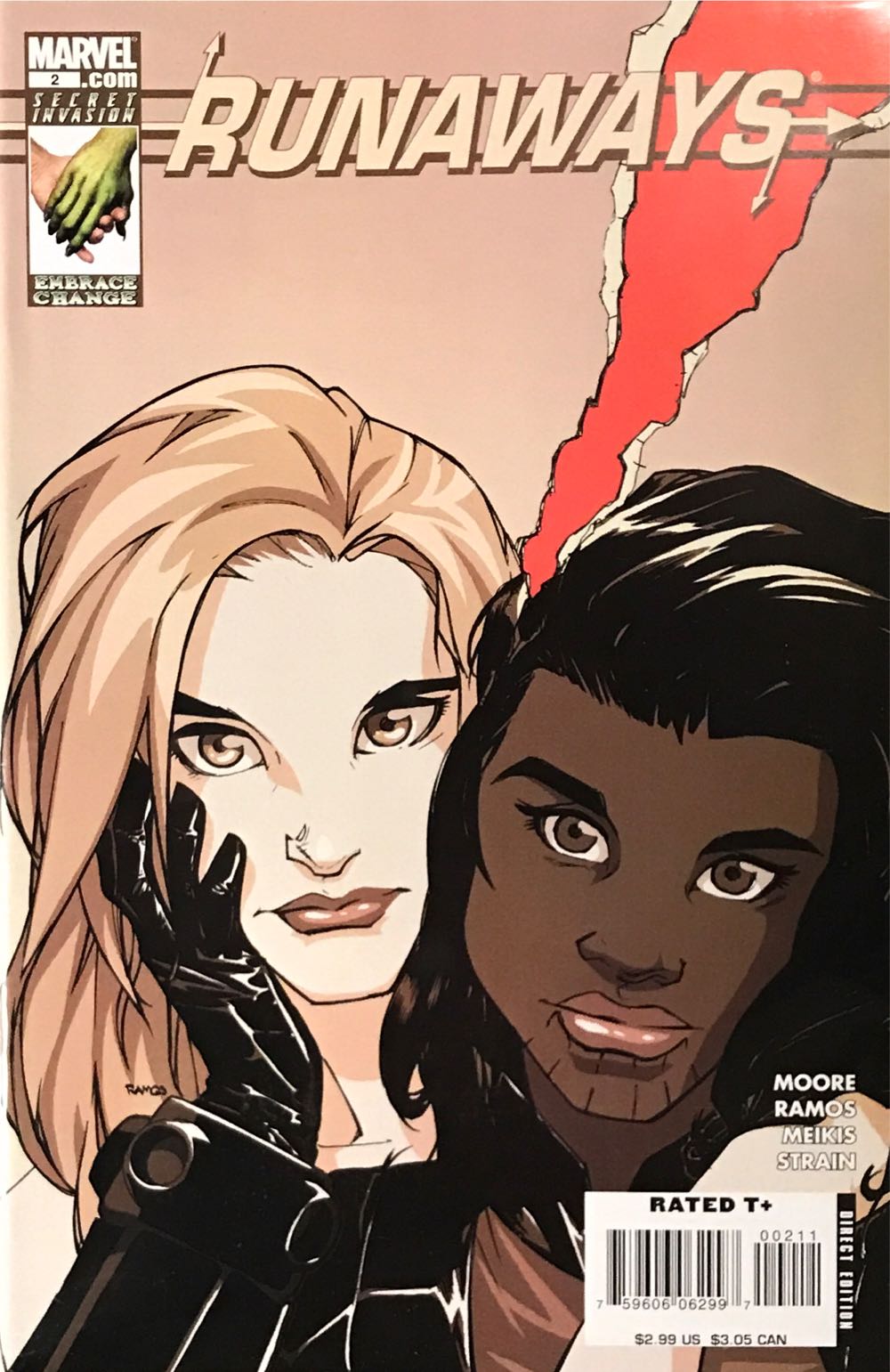 Runaways - Marvel (2 - Nov 2008) comic book collectible [Barcode 75960606299700211] - Main Image 2