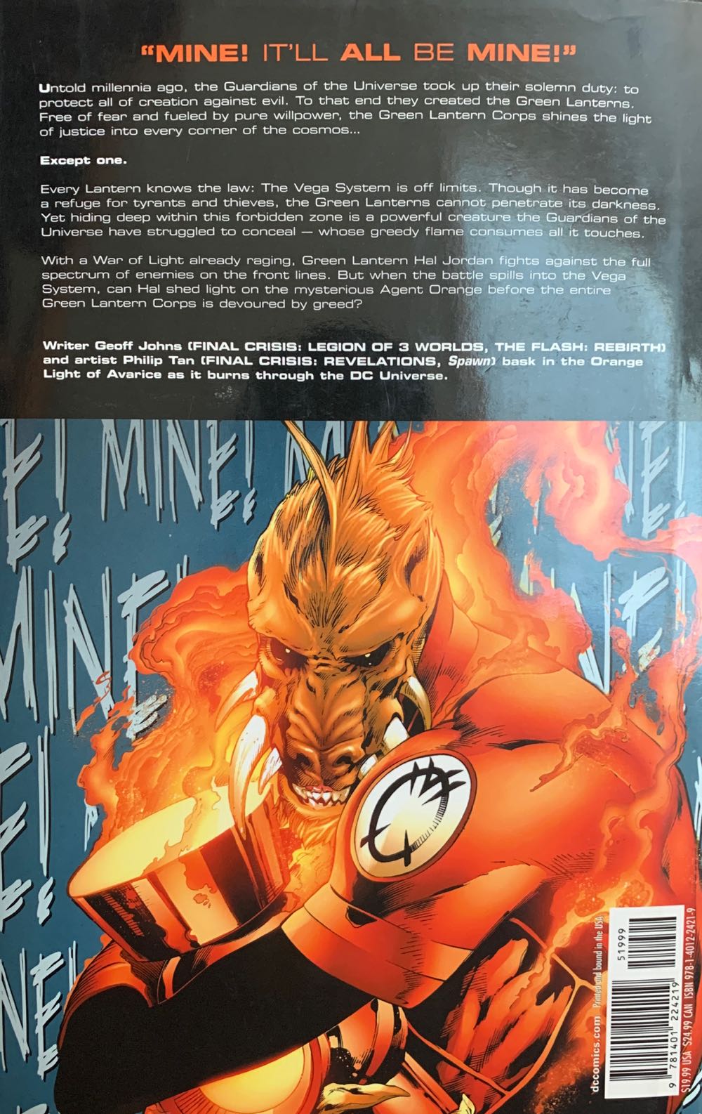 Green Lantern: Agent Orange - DC comic book collectible [Barcode 9781401224219] - Main Image 2