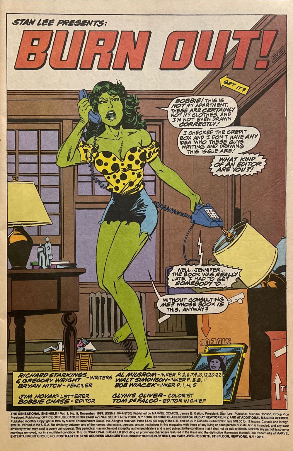 Sensational She-Hulk, The V2 - Marvel Comics (9 - Dec 1989) comic book collectible [Barcode 024885211900] - Main Image 2