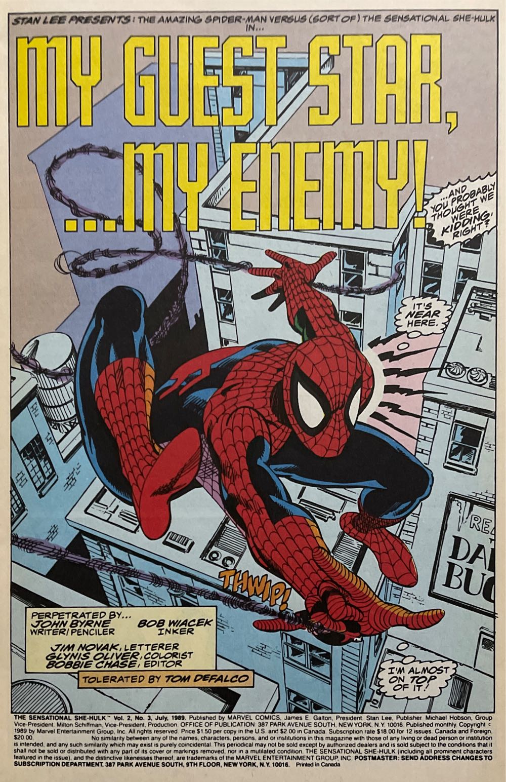 Sensational She-Hulk (1989) - Marvel Comics (3 - Jul 1989) comic book collectible [Barcode 071486013198] - Main Image 2