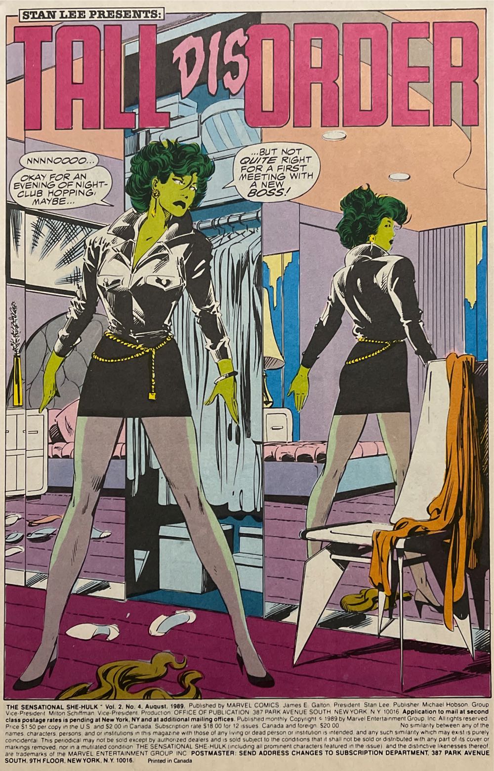Sensational She-Hulk, The - Marvel Comics (4 - Aug 1989) comic book collectible [Barcode 071486013198] - Main Image 2