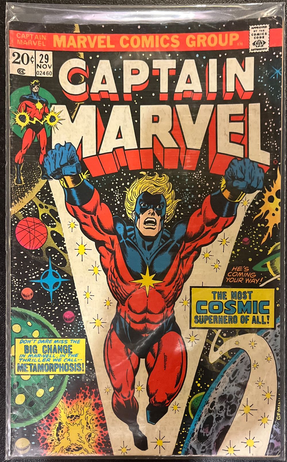 Captain Marvel - Marvel Comics Group (29 - Nov 1973) comic book collectible [Barcode 071486024606] - Main Image 3