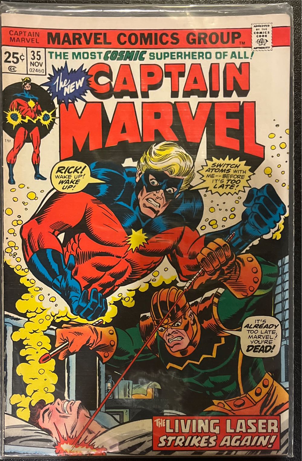 Captain Marvel - Marvel Comics Group (35 - Nov 1974) comic book collectible [Barcode 759606048151] - Main Image 2