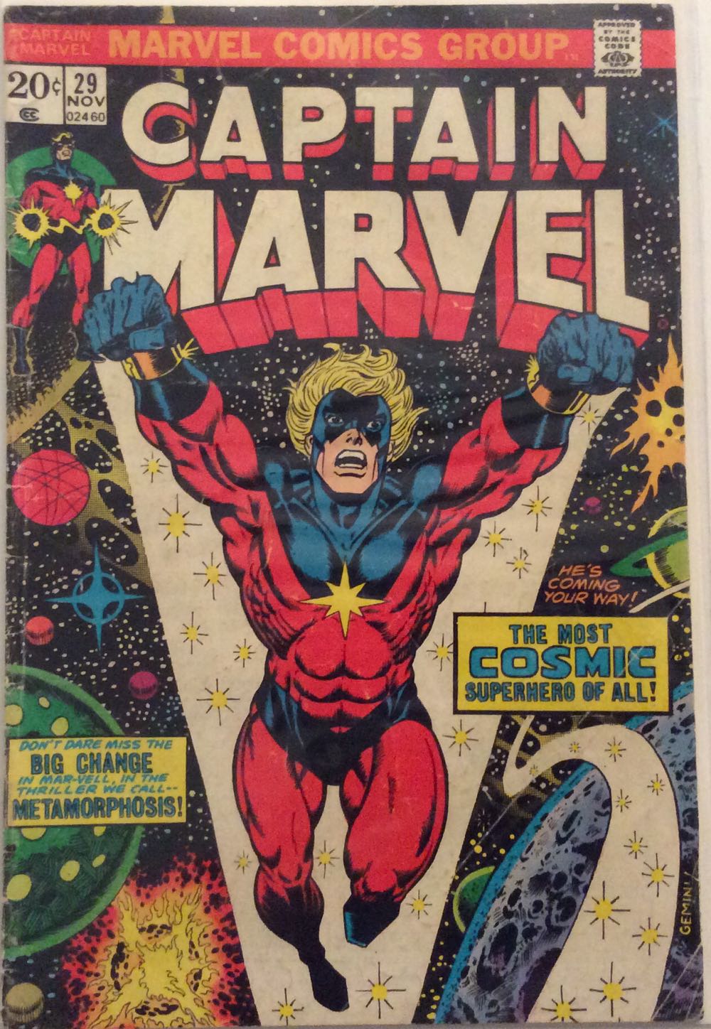 Captain Marvel (1968) - Marvel Comics (29 - 11/1973) comic book collectible - Main Image 3
