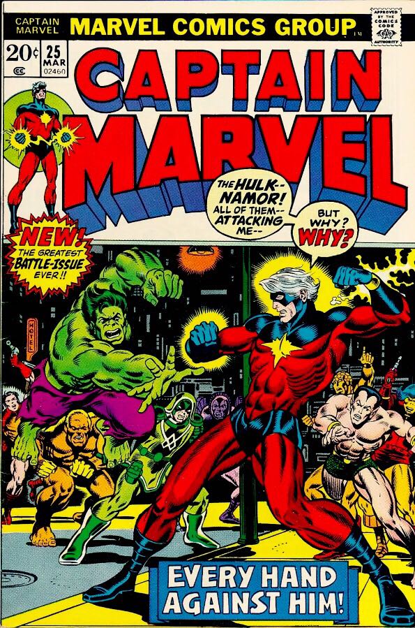 Captain Marvel - Marvel Comics (25 - Mar 1973) comic book collectible - Main Image 1