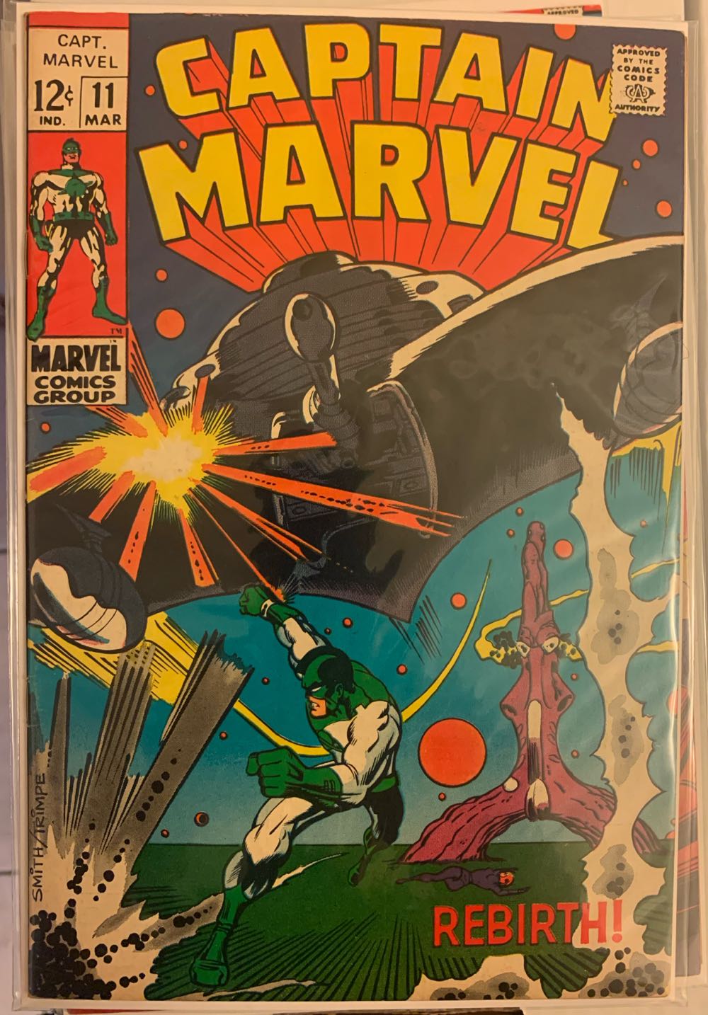 Captain Marvel - Marvel Comics Group (11 - Mar 1969) comic book collectible [Barcode 071486024606] - Main Image 2