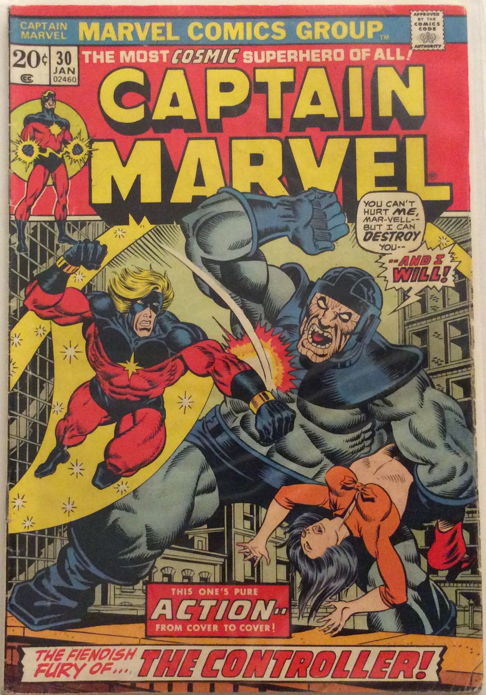 Captain Marvel - Marvel Comics Group (30 - Jan 1974) comic book collectible - Main Image 3